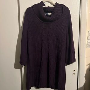 Cowl Neck Sweater Dress Sz Large